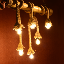 PENDANT 6XE27 BAMBOO+ROPE 11Χ90ΧΗ180CM max. MERLIN 932906BBR