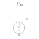 PENDANT 1XE27 METAL BRASS CIRCLE Φ35CM TWIGGY V35181BS