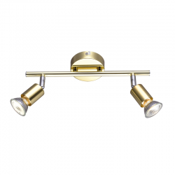 SPOT 2ΧGU10 METAL BRASS GLOSS TRINITY MC634PB2