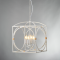 PENDANT 4ΧΕ14 METALLIC WHITE ANTIC 35Χ35XH150CM FRIDA AD80264