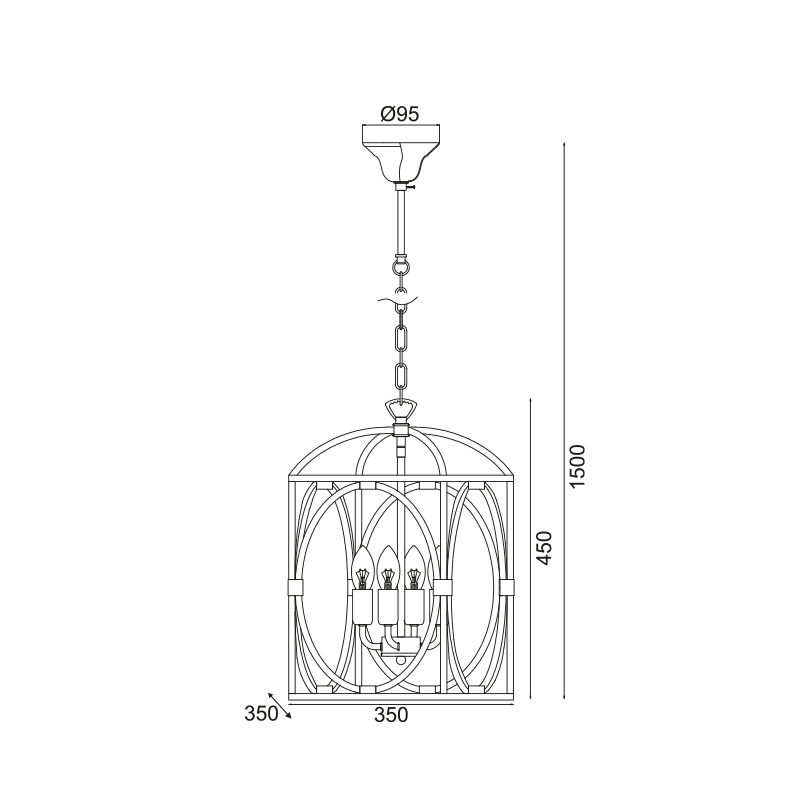 PENDANT 4ΧΕ14 METALLIC WHITE ANTIC 35Χ35XH150CM FRIDA AD80264 PENDANT 4ΧΕ14 METALLIC WHITE ANTIC 35Χ35XH150CM FRIDA AD80264