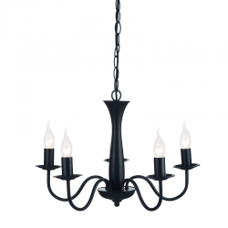 PENDANT 5XE14 METAL BLACK Φ49,5ΧΗ89,5CM KNOSSOS DLA12015PB