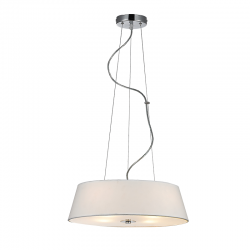 PENDANT BEIGE FABRIC Φ45CM 4XE27 SIGNAC DL607D