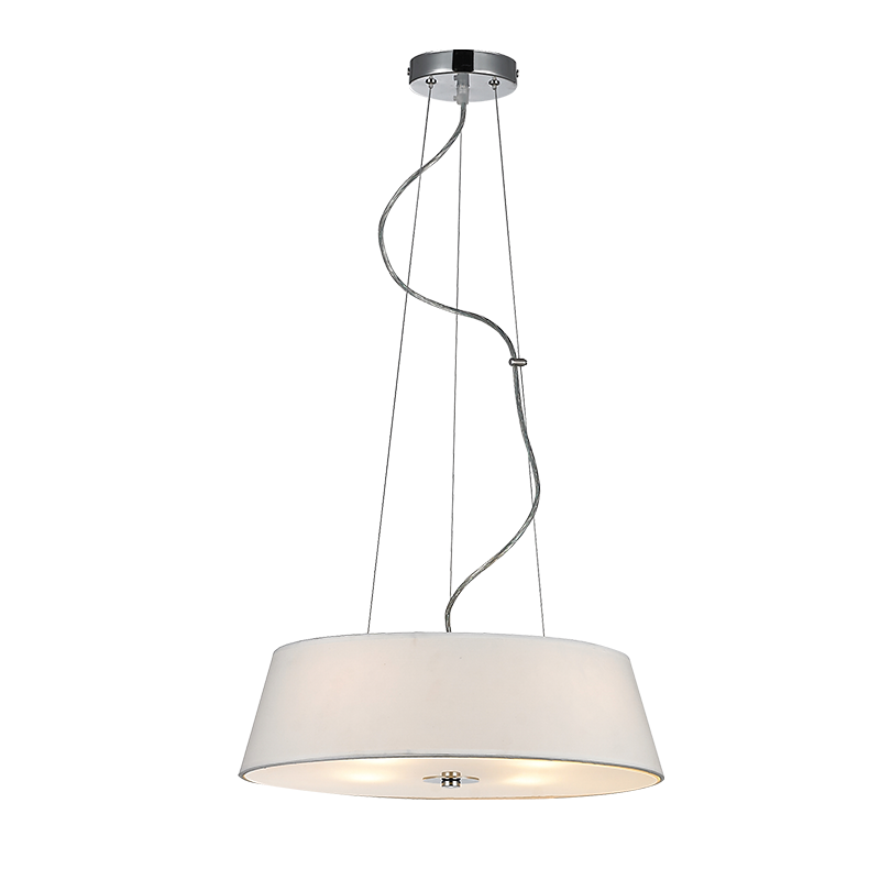 PENDANT BEIGE FABRIC Φ45CM 4XE27 SIGNAC DL607D