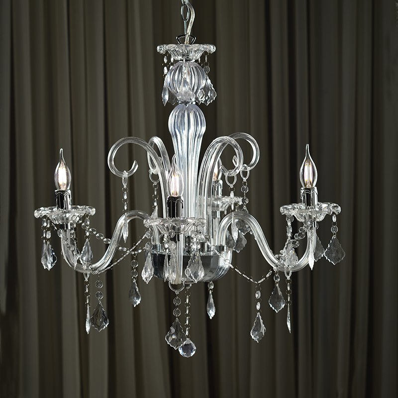 PENDANT 4ΧΕ14 CLEAR ACRYLIC Φ62XH130CM GIZA SF633124P