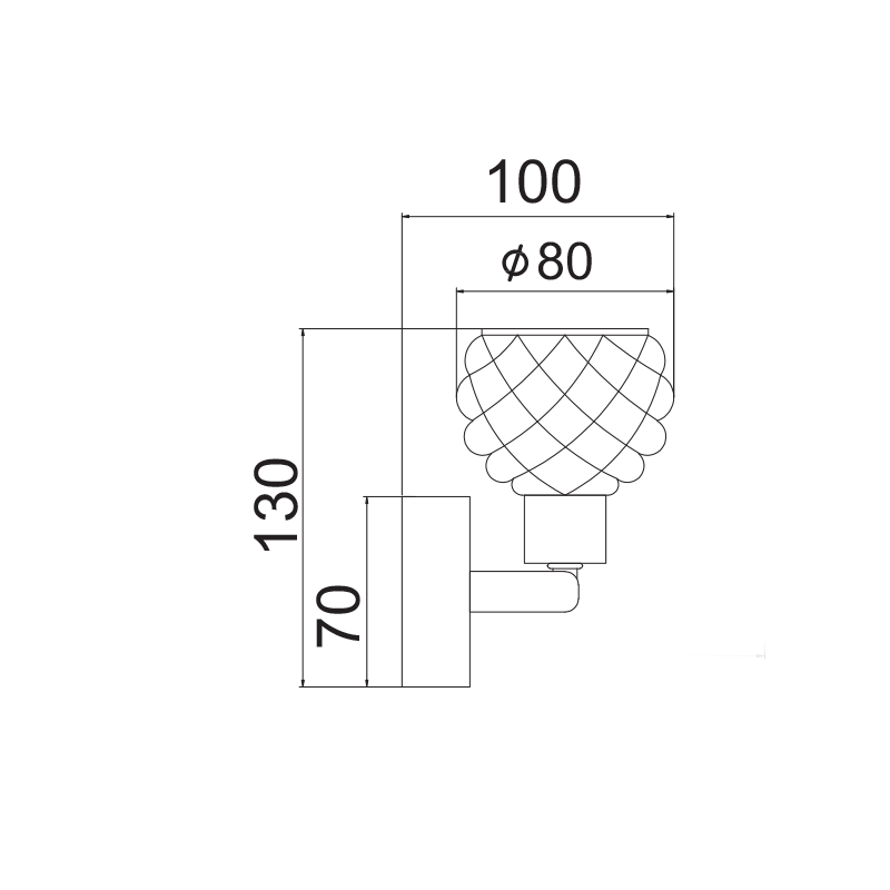 WALL LAMP 1ΧG9 GLASS+CHROME OSTRAVA AD757141