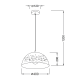 PENDANT 1XE27 METAL BLACK BRASS CORROSION Φ40ΧΗ120CM PLANETARIO V363381PBG