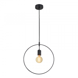 PENDANT METAL 1XE27 BLACK CIRCLE Φ35cm TWIGGY V35181BK PENDANT METAL 1XE27 BLACK CIRCLE Φ35cm TWIGGY V35181BK