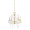 PENDANT LUMINAIRE 5ΧΕ14 METALLIC PATINΑ + ACRYLIC Φ44XH125CM DUMAS SF63185PWG