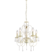 PENDANT LUMINAIRE 5ΧΕ14 METALLIC PATINΑ + ACRYLIC Φ44XH125CM DUMAS SF63185PWG PENDANT LUMINAIRE 5ΧΕ14 METALLIC PATINΑ + ACRYLIC Φ44XH125CM DUMAS SF63185PWG