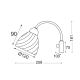 WALL MOUNTED BRONZE METAL 1XE14 BYRON DLX7391WBR WALL MOUNTED BRONZE METAL 1XE14 BYRON DLX7391WBR