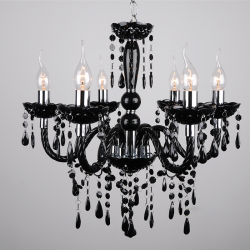 PENDANT 6X40W E14 ACRYLIC BLACK PEGASUS SF64026B