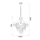 PENDANT 6X40W E14 ACRYLIC BLACK PEGASUS SF64026B PENDANT 6X40W E14 ACRYLIC BLACK PEGASUS SF64026B