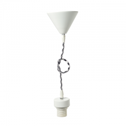 SUSPENSION WHITE BASE AND BLACK-WHITE FABRIC E27 2800WBW SUSPENSION WHITE BASE AND BLACK-WHITE FABRIC E27 2800WBW