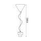 SUSPENSION WHITE BASE AND BLACK-WHITE FABRIC E27 2800WBW