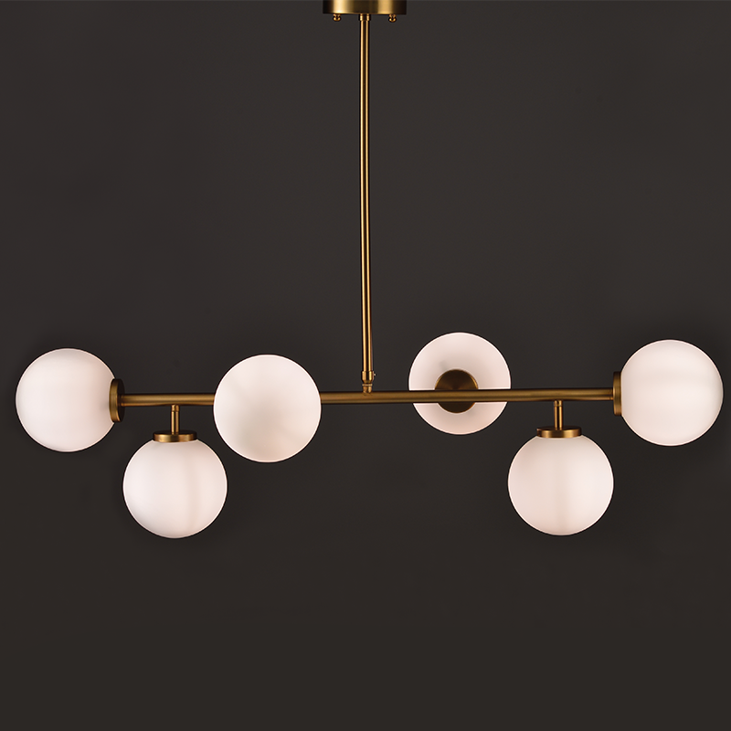 PENDANT 6XE27 METAL + OPAL GLASS 100X30XH100CM THETIS V360506P PENDANT 6XE27 METAL + OPAL GLASS 100X30XH100CM THETIS V360506P