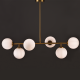 PENDANT 6XE27 METAL + OPAL GLASS 100X30XH100CM THETIS V360506P PENDANT 6XE27 METAL + OPAL GLASS 100X30XH100CM THETIS V360506P
