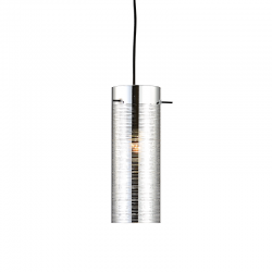 PENDANT 1XE27 CHROME 3D GLASS+METAL Φ10ΧΗ120CM VERTIGO DLA12591CH
