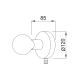 WALL MOUNTED 1XE27 METAL WHITE + BRASS Φ12CM JOY V36382WP WALL MOUNTED 1XE27 METAL WHITE + BRASS Φ12CM JOY V36382WP