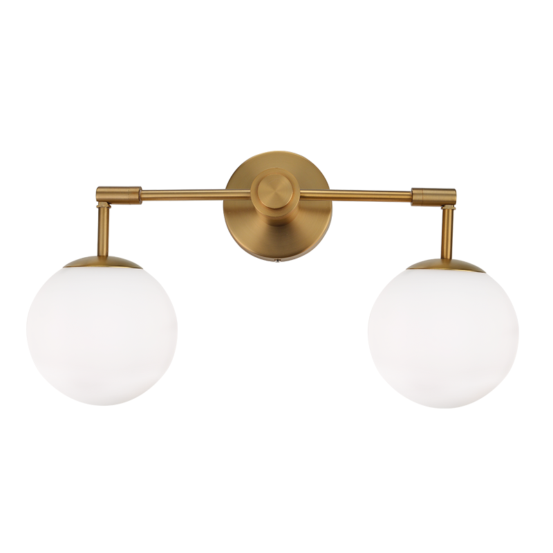 WALL MOUNTED LIGHT 2XE27 METAL + OPAL GLASS 38X21,5ΧΗ28CM THETIS V360502W