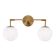 WALL MOUNTED LIGHT 2XE27 METAL + OPAL GLASS 38X21,5ΧΗ28CM THETIS V360502W