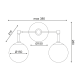 WALL MOUNTED LIGHT 2XE27 METAL + OPAL GLASS 38X21,5ΧΗ28CM THETIS V360502W