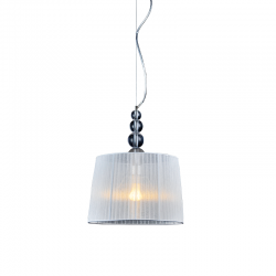 PENDANT GLASS+SILVER SHADE D34 1ΧΕ27 OLIVIA AD477215