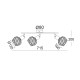SPOT 3XE14 BLACK GRID ALADDIN MC15613B