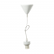 SUSPENSION WHITE METAL BASE   WHITE FABRIC CABLE Ε27 2800WW