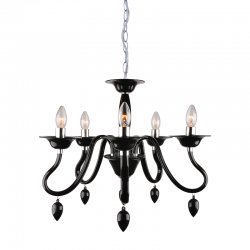 PENDANT 6X40W E14 ACRYLIC BLACK FIRENZE SF3631105