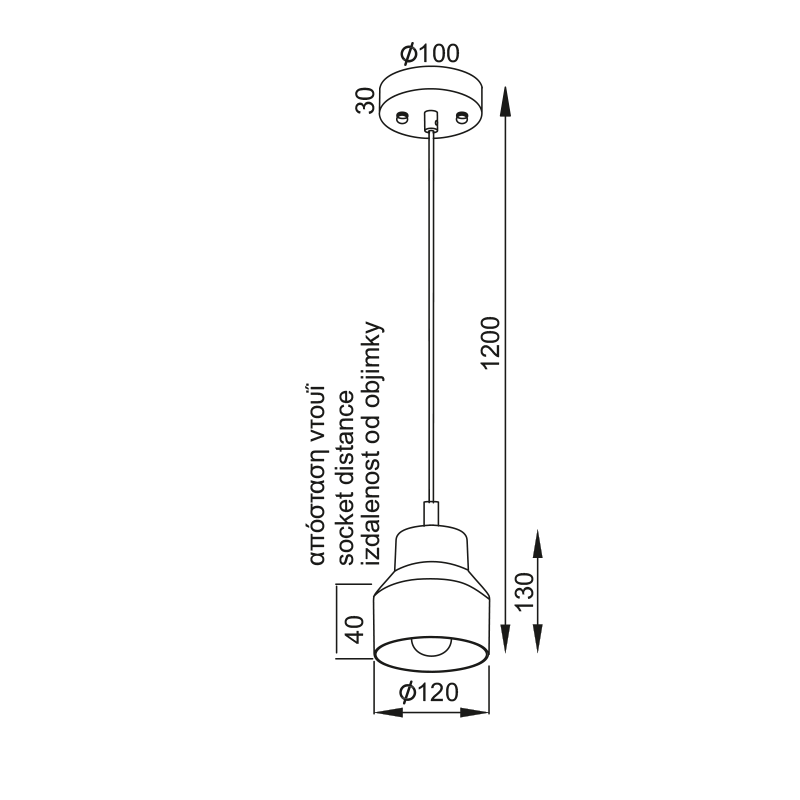 PENDANT 1XE27 CEMENT Φ12XH13cm BELFAST V351631P PENDANT 1XE27 CEMENT Φ12XH13cm BELFAST V351631P