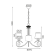 PENDANT 3ΧE14 METAL GOLD BRONZE+BLACK SHADE Φ54ΧΗ120CM BASILICO TNK81490CG3P