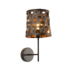 WALL MOUNTED LUMINAIRE 1XE27 METALLIC BROWN+ CANE COLOR MATT grey shade/GREY METAL 17Χ21ΧΗ35CM AGATHA ML307211WB