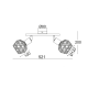 SPOT 2XE14 BRONZE GRID ALADDIN MC15612C