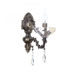 WALL MOUNTED 1ΧΕ14 METAL BRONZE+CRYSTAL 35Χ13Χ25CM SARTO TNK854531W