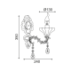 WALL MOUNTED 1ΧΕ14 METAL BRONZE+CRYSTAL 35Χ13Χ25CM SARTO TNK854531W WALL MOUNTED 1ΧΕ14 METAL BRONZE+CRYSTAL 35Χ13Χ25CM SARTO TNK854531W