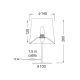 TABLE LAMP 1X40W E14 H28CM GREY CLOTH ARIOSO MT3000G TABLE LAMP 1X40W E14 H28CM GREY CLOTH ARIOSO MT3000G