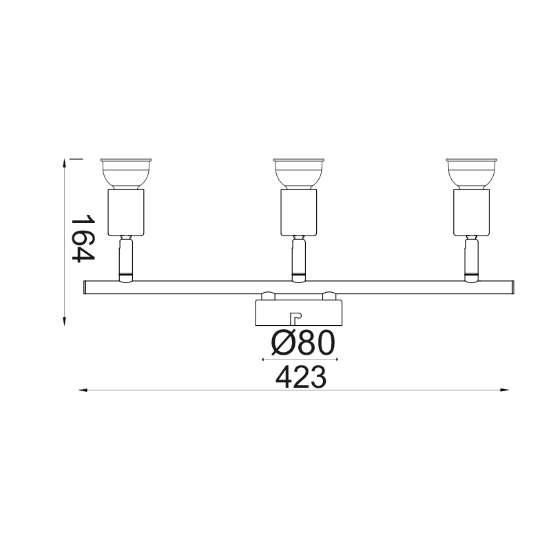 SPOT 3ΧGU10 METAL BRASS GLOSS TRINITY MC634PB3 SPOT 3ΧGU10 METAL BRASS GLOSS TRINITY MC634PB3