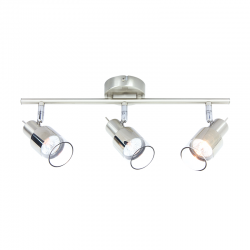 SPOT 3 Χ GU10 NICKEL CLEAR GLASS PLATINUM MC6563