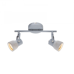 WALL MOUNTED LUMINAIRE 2xGU10 METALLIC CEMENT+METAL 30x11xΗ18CM PEPPER MC171152