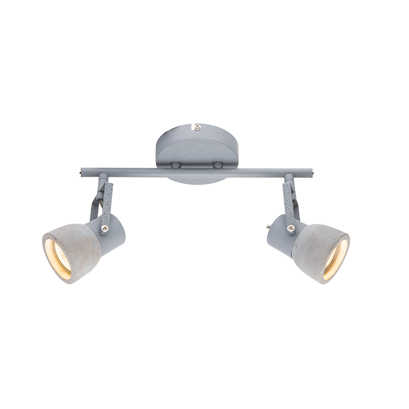 WALL MOUNTED LUMINAIRE 2xGU10 METALLIC CEMENT+METAL 30x11xΗ18CM PEPPER MC171152
