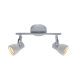 WALL MOUNTED LUMINAIRE 2xGU10 METALLIC CEMENT+METAL 30x11xΗ18CM PEPPER MC171152