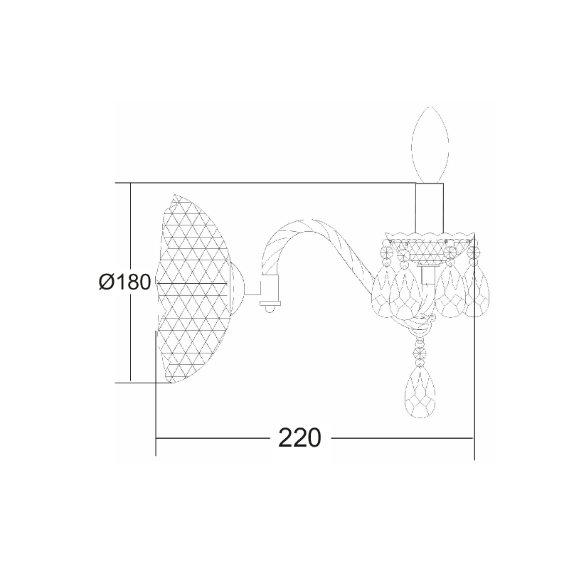WALL LAMP 1X40W E14 ACRYLIC TRANSPARENT PEGASUS SF63991W WALL LAMP 1X40W E14 ACRYLIC TRANSPARENT PEGASUS SF63991W