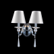 WALL LAMP 2ΧΕ14 SILVER SHADE EVITA AD90042W WALL LAMP 2ΧΕ14 SILVER SHADE EVITA AD90042W