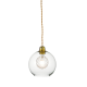 PENDANT 1XE27 CLEAR GLASS+ GOLD METAL SUSPENSION Φ20ΧΗ120CM PYTHIA V3643320CL PENDANT 1XE27 CLEAR GLASS+ GOLD METAL SUSPENSION Φ20ΧΗ120CM PYTHIA V3643320CL