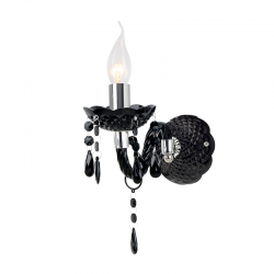 WALL LAMP 1X40W E14 BLACK ACRYLIC PEGASUS SF63991B