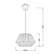 PENDANT 1XE27 ROPE WHITE Φ49,5ΧΗ120CM PERU V36320
