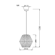 PENDANT 1XE27 ROPE WHITE Φ30ΧΗ120CM PERU V36319