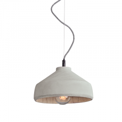 PENDANT 1XE27 CEMENT Φ28XH16cm ELVIS V351581P