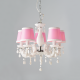 PENDANT ACRYLIC 5XE14 SHADE PINK Φ46CM MACARON SF35045P